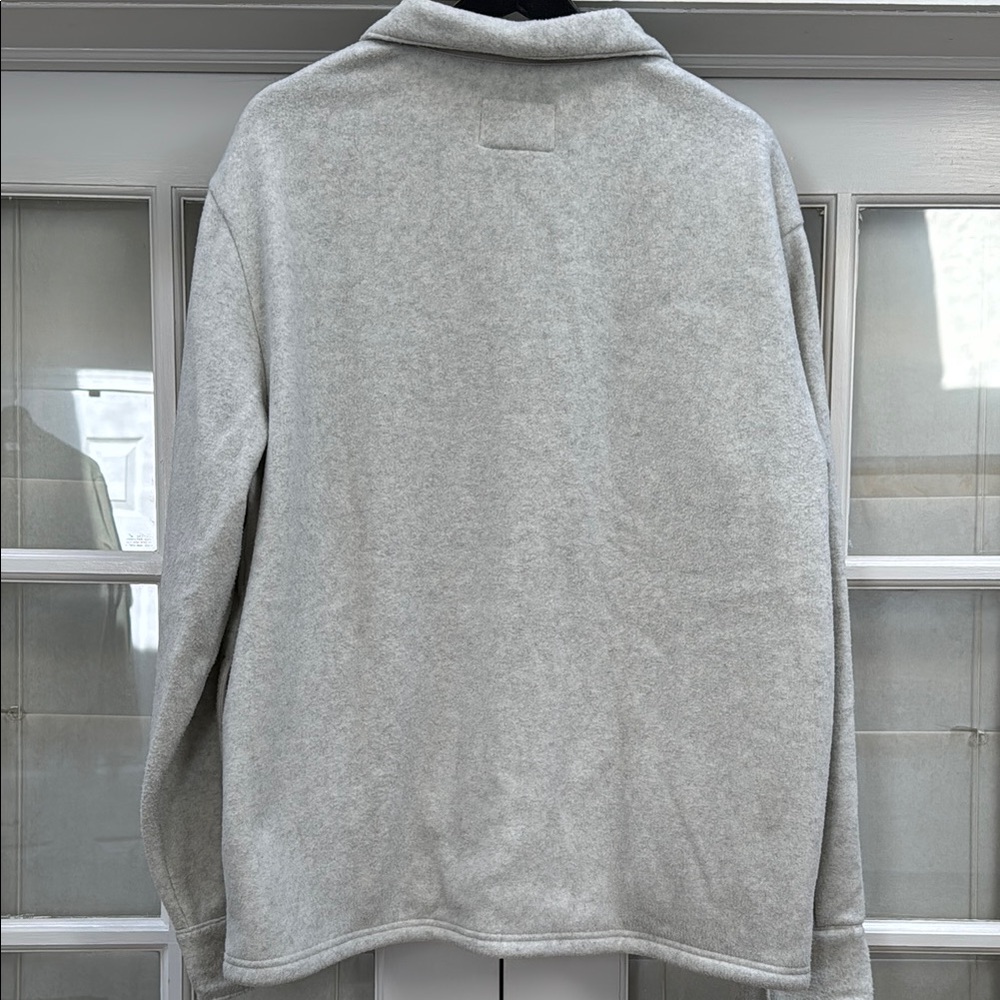 Goodfellow & Co Men's Light Gray Fleece Shirt Jacket - Picture 3 of 3